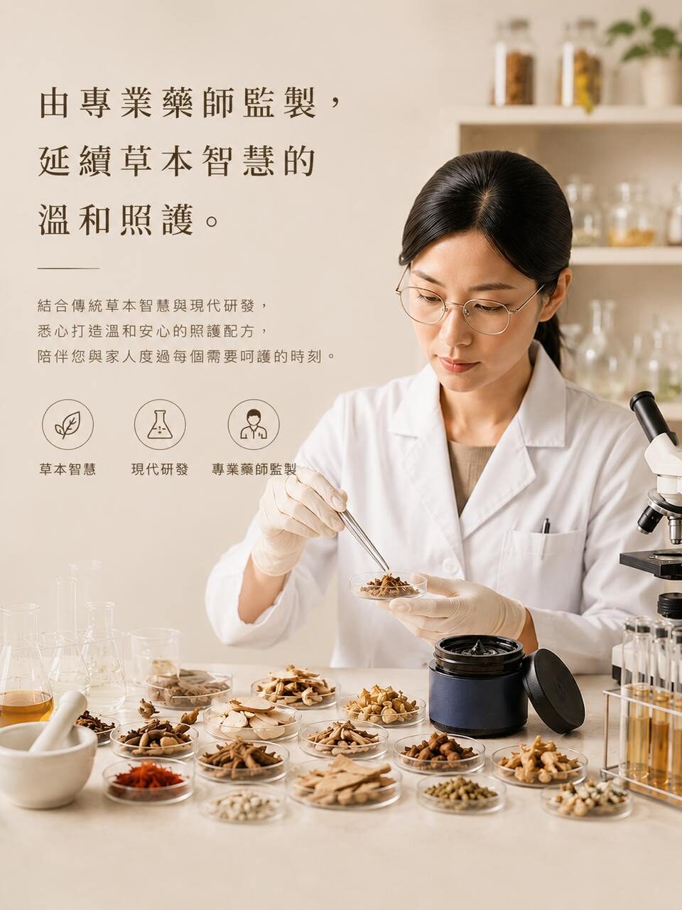 由專業藥師監製,延續草本智慧的溫和照護