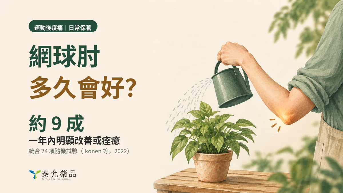 網球肘多久會好？恢復時間、復發風險與回診時機的研究數據